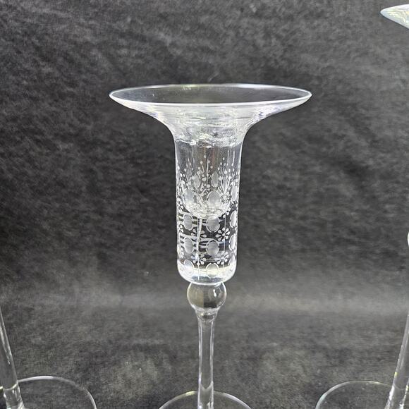 VTG Bjorn Wiinblad Rosenthal Studio Line Crystal Candlestick Set (3) Romance 70s - Picture 10 of 16